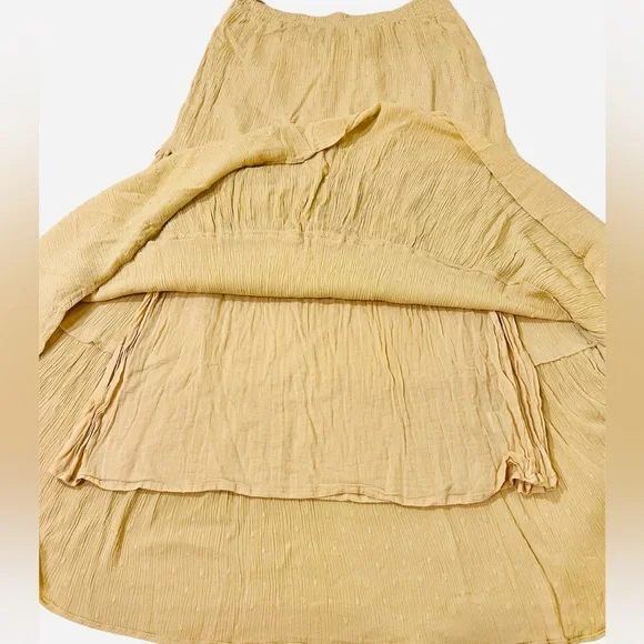 Sim & Sam tiered maxi skirt in beige/peach color size S - Picture 10 of 14